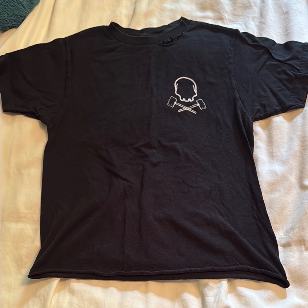 Black Short Sleeve Crew Neck Tee